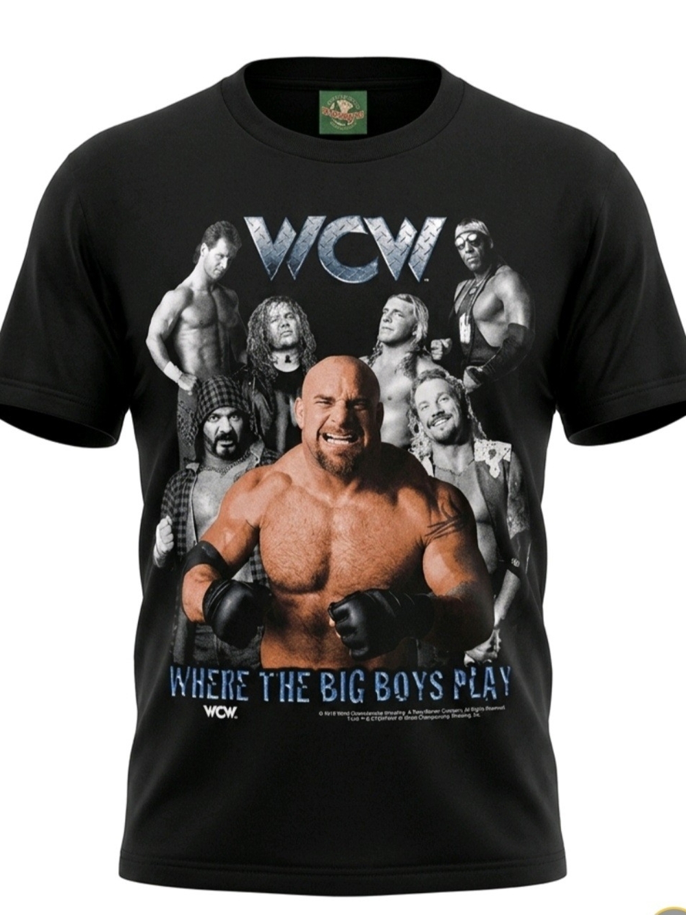 1998 WCW Where The Big Boys Play Graphic Short Sleeve Tee - Black